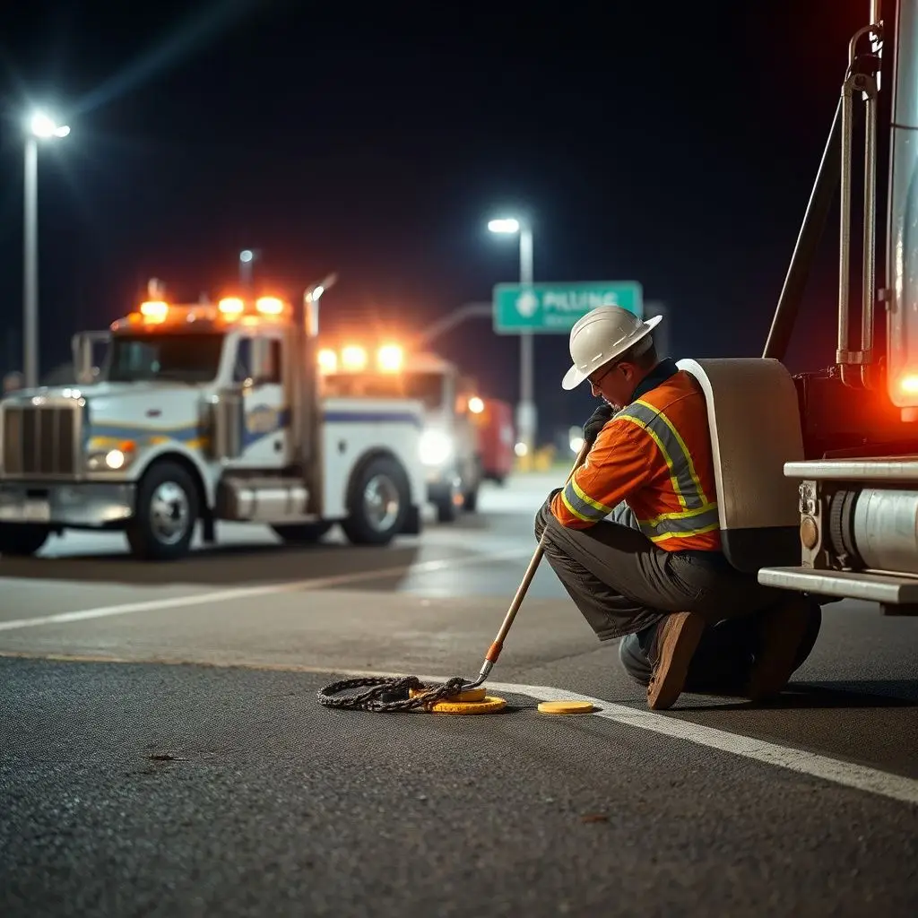 A close-up of a tow truck's secure wheel-lift system, demonstrating safe and professional vehicle handling in Commerce City.